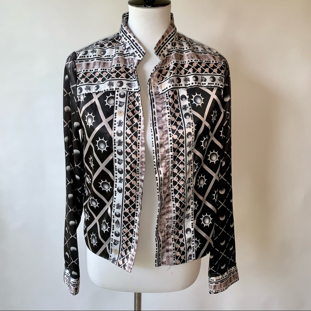 No brand silky satin jacket